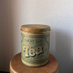 Vintage Golden Leaf Tea Storage